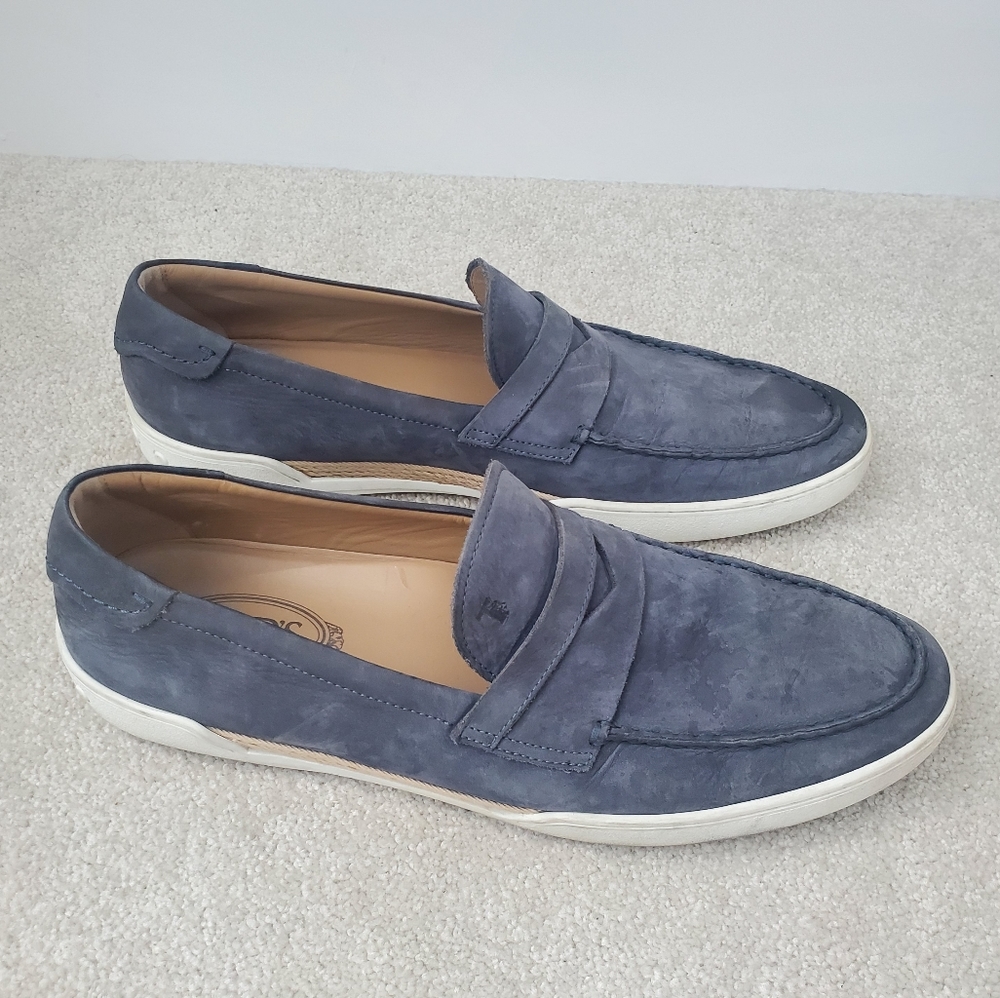 Tods Loafers in blue with rope detail